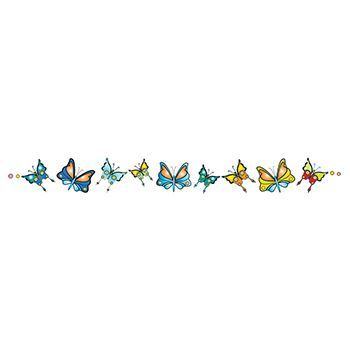 Band of Butterflies Design Water Transfer Temporary Tattoo(fake Tattoo) Stickers NO.13730